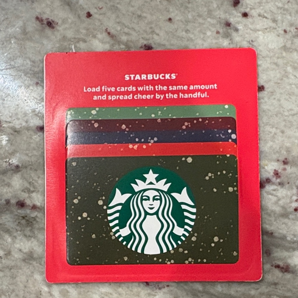 Starbucks Festive Gift Card Collection - Red and Green
